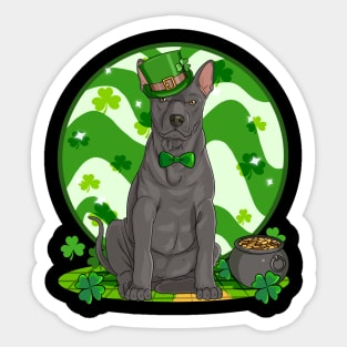 Thai Ridgeback Dog St Patricks Day Irish Leprechaun Sticker